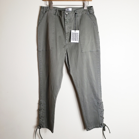 olive green utility pants
